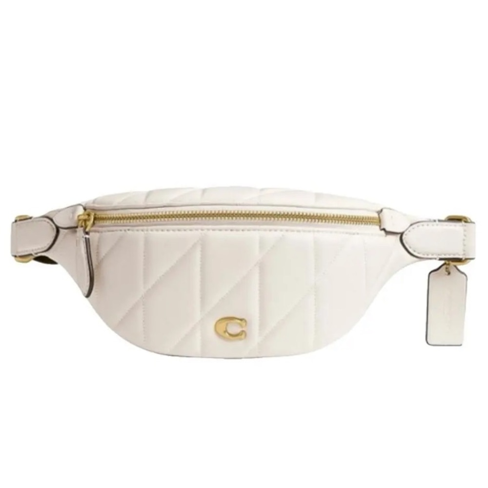Coach Cream Quilted Leather Crossbody Bag